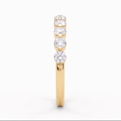 The Hadley - Round Diamond Shared-Prong Wedding Band