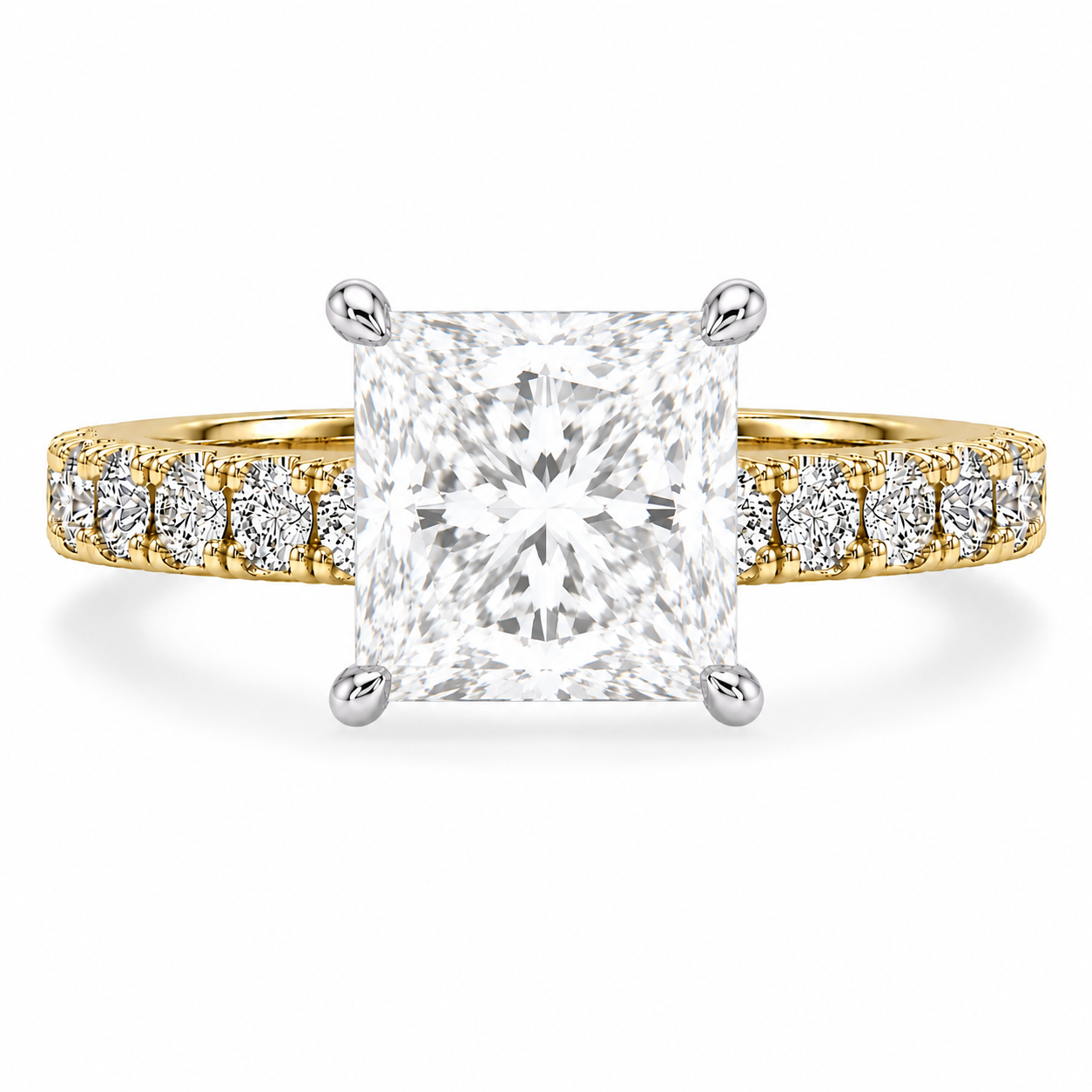 Hidden Halo Diamond Pavé Engagement Ring
