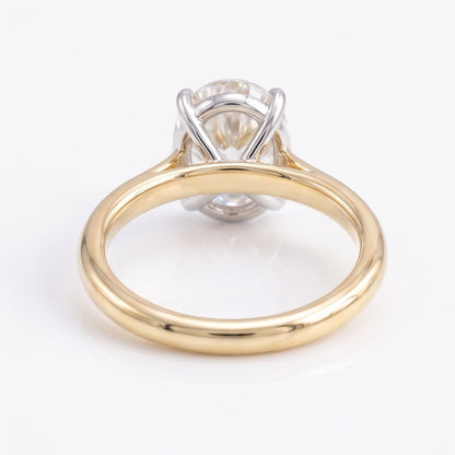 Two-Tone Oval Solitaire Engagement Ring