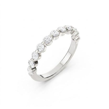 The Hadley - Round Diamond Shared-Prong Wedding Band